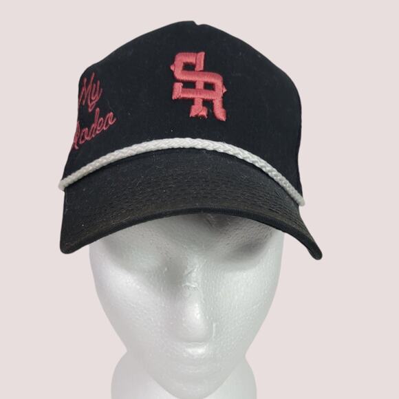 Stevenson Ranch Not My First Rodeo Snap Back Black Canvas Hat Trucker One Size - Picture 9 of 16